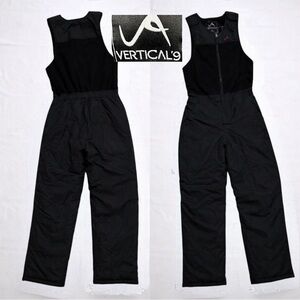 Vertical’9 Girls Insulated Snow Bib | Black | Size XL (16)